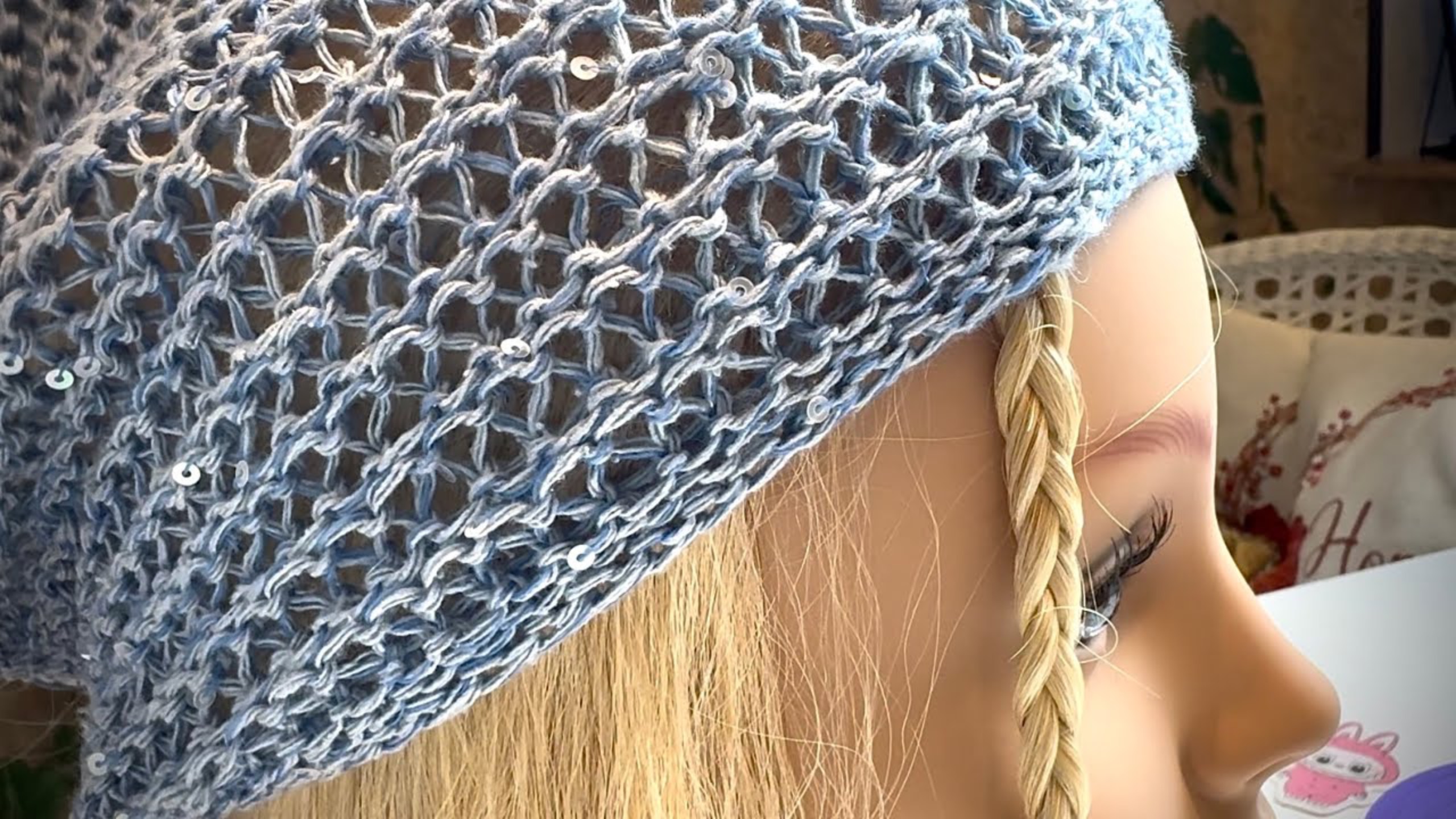 КАКАЯ ПРЕЛЕСТЬ! КОСЫНКА СПИЦАМИ из БУРЕТНОГО ШЕЛКА!