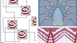 СТАРИННЫЕ СХЕМЫ. Art Nouveau. Рукоделие, вышивка, вязание. Подборка №144.