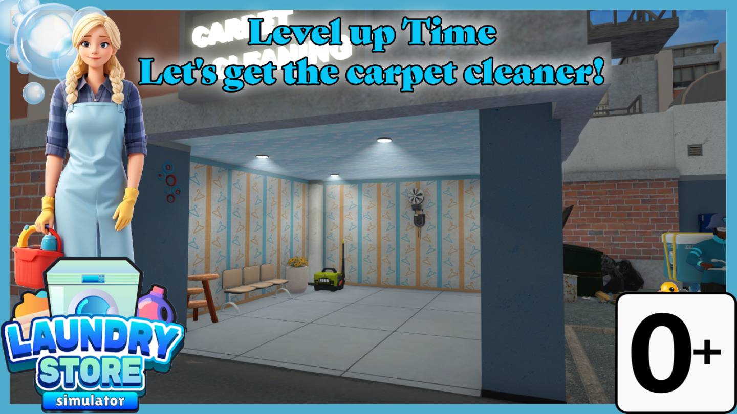 Симулятор прачечной - Английский - Laundry Store Simulator - Let's get that carpet cleaner.