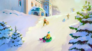 Катание на ватрушке (нарезка)