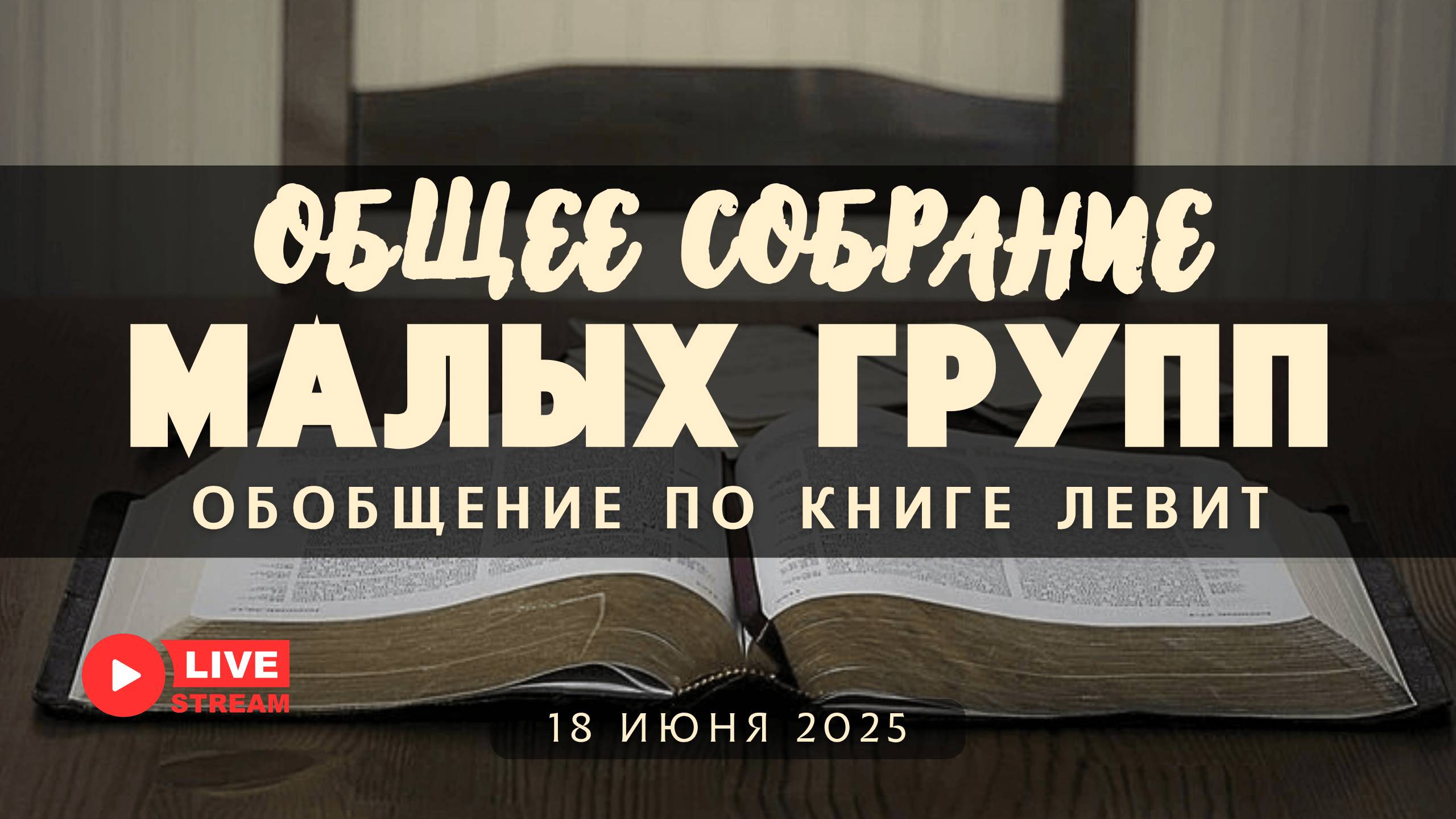 МалыеГруппы – Левит: Общее собрание малых групп & Обобщение | 18' 06' 2025'
