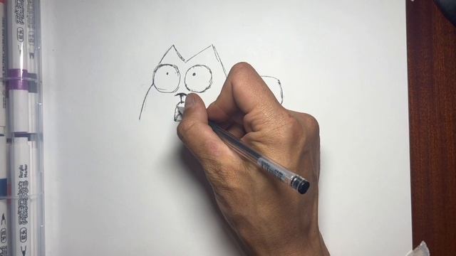 Рисуем голодного кота #топыкатегорий