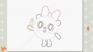 Малышарики Раскраска для детей. Пандочка.Учим цвета.