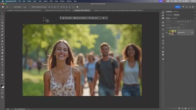 Что нового в  Photoshop (обновление за июнь 2025) Удаление фона