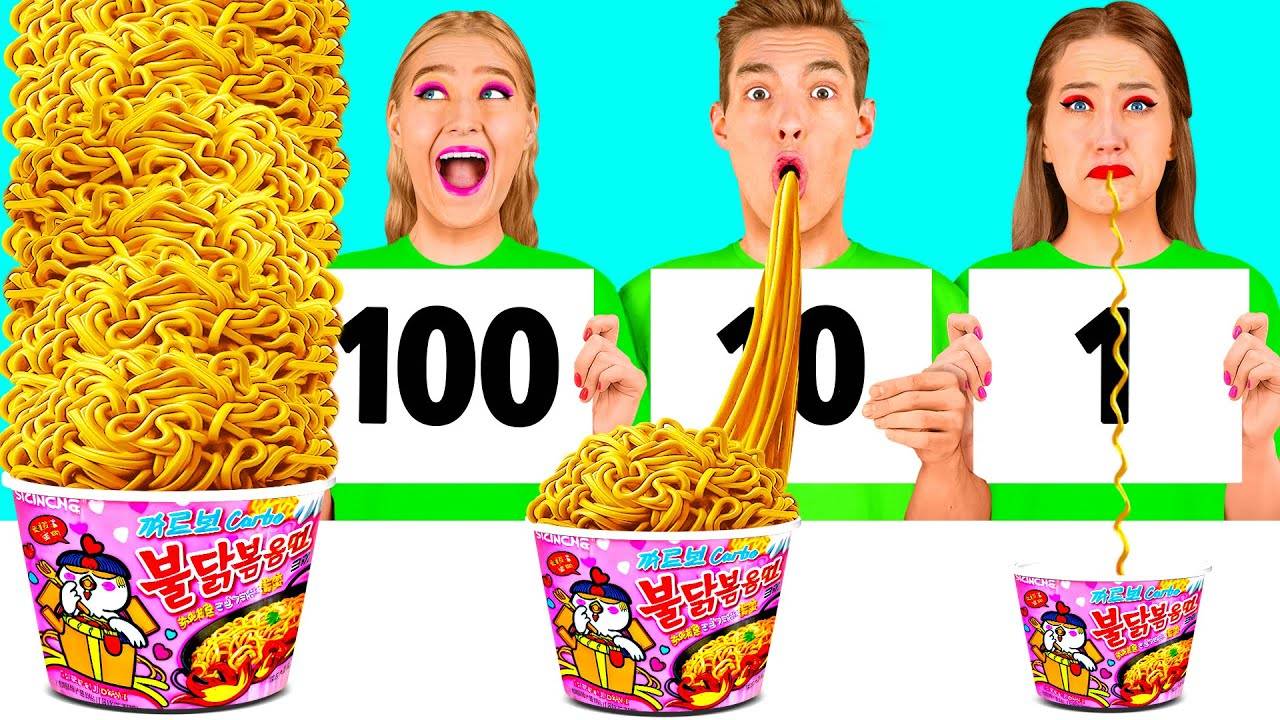 100 Слоев Еды Челлендж   Сумасшедшие Кулинарные Идеи от RaPaPa Challenge