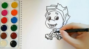 ФИКСИКИ. НОЛИК. Раскраска. Мультик-раскраска. Учим цвета.