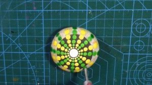 Мандала на камне, работа дотсами, дот арт май 2018