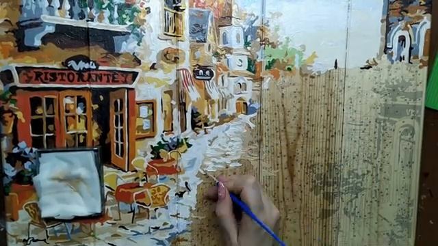 Картина с домом. Paintingsnum