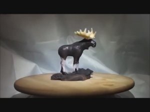 Обучающая практика окраски фигурки из кости Лось, видио руководство, практическое обучение