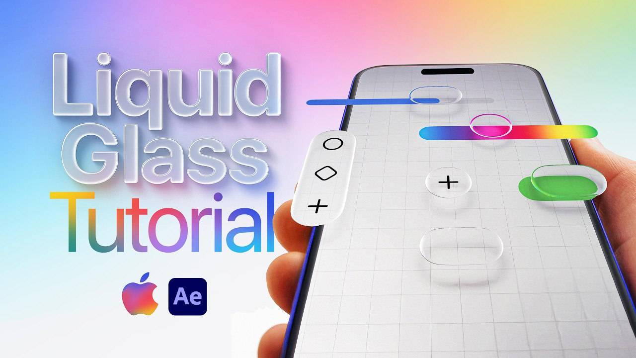 Создание элементовв стиле Apple Liquid Glass в After Effects