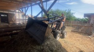 УБОРКА САМОДЕЛЬНЫМ ПОГРУЗЧИКАМ !!! СПУСКАЮ ПРУД