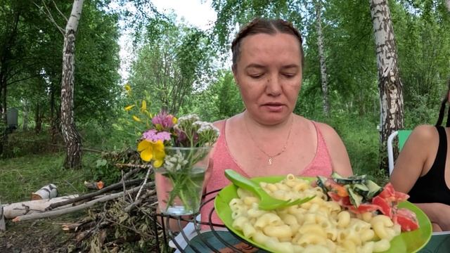 Завтрак на природе. Мукбанги. Отдых с семьей на природе, второй день.
