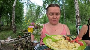 Завтрак на природе. Мукбанги. Отдых с семьей на природе, второй день.