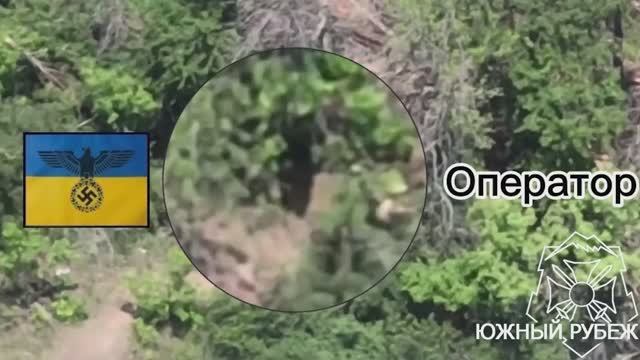 Уничтожение операторами дронов и артиллеристами группировки "Юг" ПУ БПЛА ВСУ  в районе н.п.Клещеевка