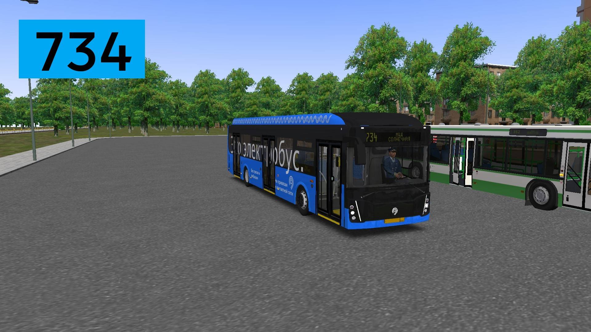 OMSI 2: Электробус №734 Метро Саларьево - МЦД Солнечная смотреть онлайн