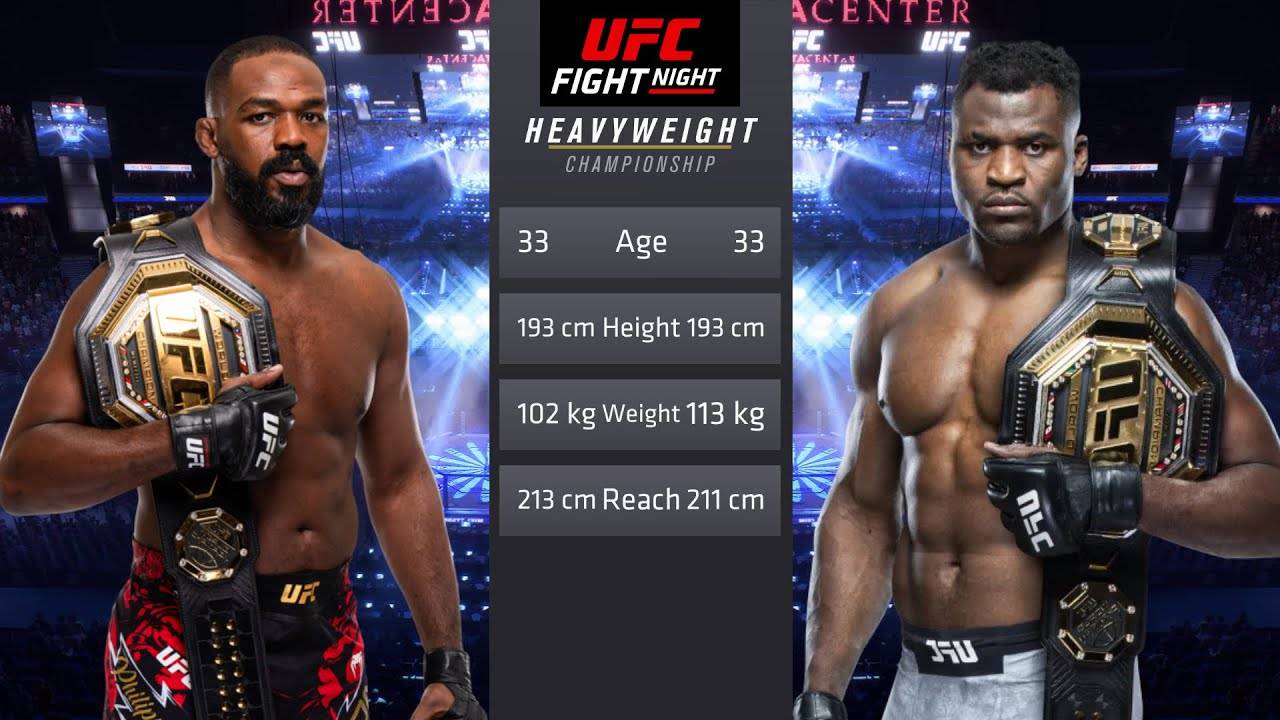 Джон Джонс против Фрэнсиса Нганну Полный бой - UFC 4