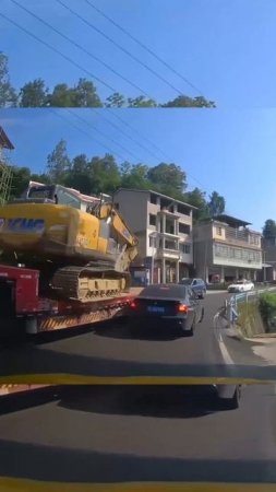 Так перевозить экскаватор неправильно?