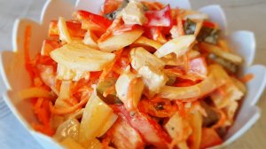 Салат из курицы с морковью по-корейски