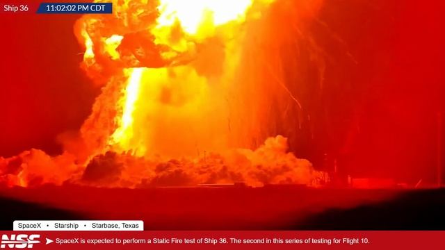 Ракета Space~X взорвалась во время статических огневых испытаний в Техасе.