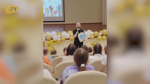 СОТРУДНИКИ ГИБДД ПРОВЕЛИ В ЛАГЕРЕ ДНЕВНОГО ПРЕБЫВАНИЯ ШКОЛЫ №14 УРОК ПДД