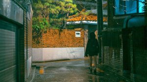Midnight Rain Walk in Seouls Hidden Neighborhood Rain Ambience Sounds ASMR