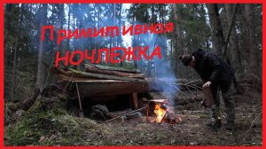 Примитивное укрытие для ночевки в природе | Bushcraft | Выживание | Кемпинг