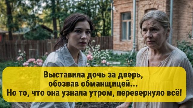 Выставила дочь за дверь, 
обозвав обманщицей... 
Но то, что она узнала утром, перевернуло всё!