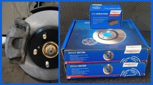 Замена тормозных дисков и колодок.  Toyota Opa