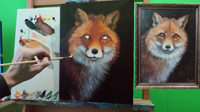 Рисуем лису в реализме|как легко нарисовать портрет лисицы| #art #живопись #какнарисовать смотреть онлайн