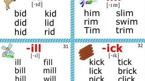 Letter I reading 29-32    -id,  -im, -ill,  -ick