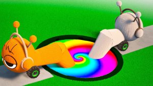 СПРУНКИ - Длинные АВТОМОБИЛИ Sprunki ПРОТИВ радужного портала в разгаре