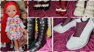 Милая куколка с волосами в пол невероятного цвета с молдом похожим на Паола Рейна и много обуви