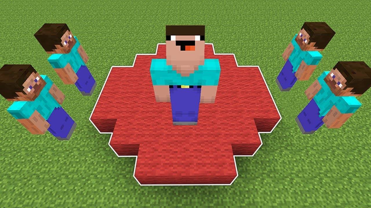 НУБ СКИНУЛ ВСЕХ С КРАСНОГО КРУГА И ВЫИГРАЛ В МАЙНКРАФТ ! НУБИК ПРОТИВ ТРОЛЛИНГ MINECRAFT Мультик
