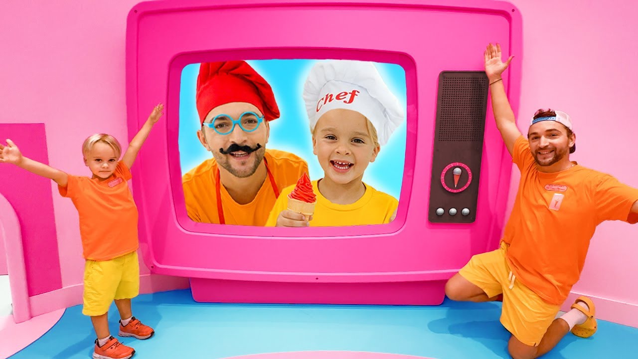 Влад и Ники. Крис веселится в Музее мороженого! Видео для детей.