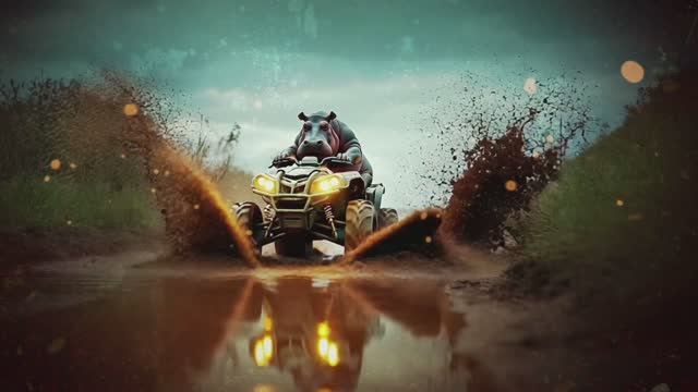 Insta 360 на квадроцикле - первый тест (пока без грязи)