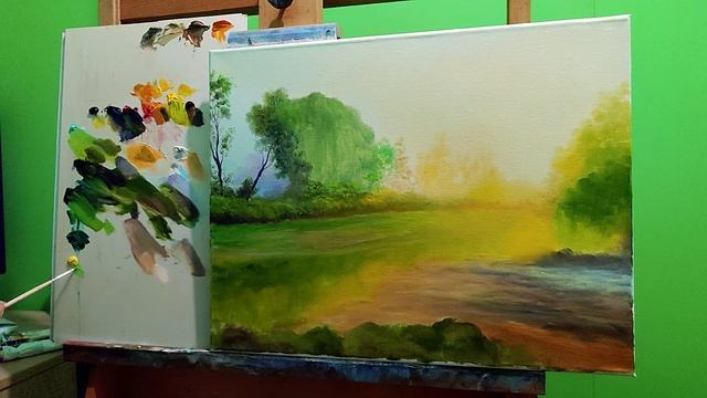 Как рисовать рассвет,туман на рассвете|How to draw the sunrise #art