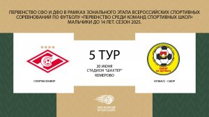 "Спартак Юниор" - "Кузбасс-СШОР".  Первенство СФО и ДФО среди юношей до 14 лет (2012г.р.)