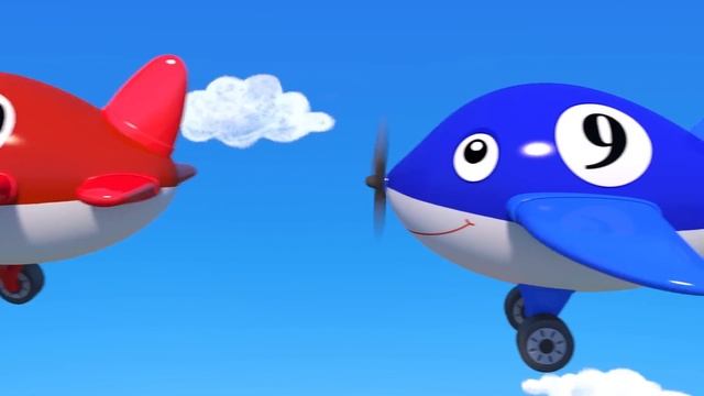 СЧИТАЛКА для детей малышей САМОЛЁТ - Песенка мультик для самых маленьких