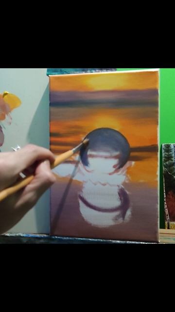 Нарисуем море и сферу у моря|sphere by the sea #shorts #short #shortvideo #art смотреть онлайн