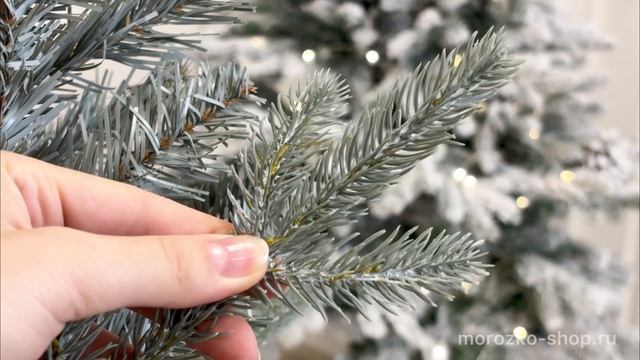 Искусственная ель СИЛЬВЕР ПАЙН голубая, в деревянном кашпо (литая хвоя РЕ+PVC), 122 см, 31SILT122
