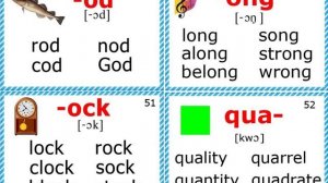 Letter О reading 49-52 -od, -ong, -ock, qua-