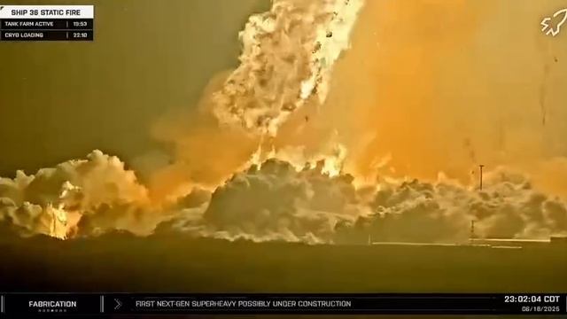 В США ракета SpaceX Starship взорвалась во время статического огневого испытания на базе Starbase в