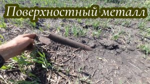 Собираю металл на поверхности на старом урочище