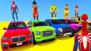 МУЛЬТИКИ ПРО МАШИНКИ ГОНКИ НА МАШИНАХ С ЧЕЛОВЕКОМ ПАУКОМ И СУПЕРГЕРОЯМИ ДЛЯ ДЕТЕЙ