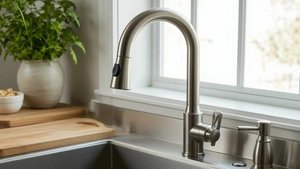 Снимаем раковину - ставим смеситель.