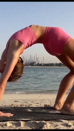 Yoga Stretching On The Beach #stretching #yoga #short #shorts #hotyoga