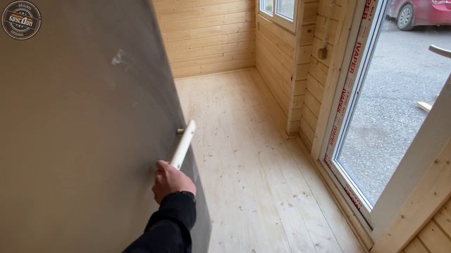 Баня: 3,4х7,6 из клеенного бруса 65х145