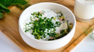 Зеленая ОКРОШКА с одуванчиками на кефире - польза в каждой ложке!