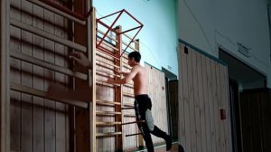 2 one arm pull ups, L-sit pull ups