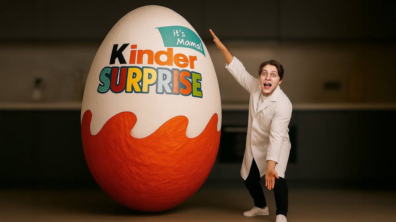 СДЕЛАЛ ДВУХМЕТРОВЫЙ КИНДЕР СЮРПРИЗ.